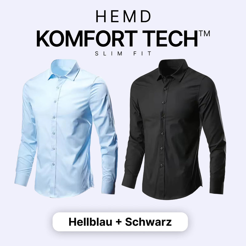 Komfort Tech – Herrenhemd mit flexibler Technologie [KAUFE 1, ERHALTE 1 GRATIS]