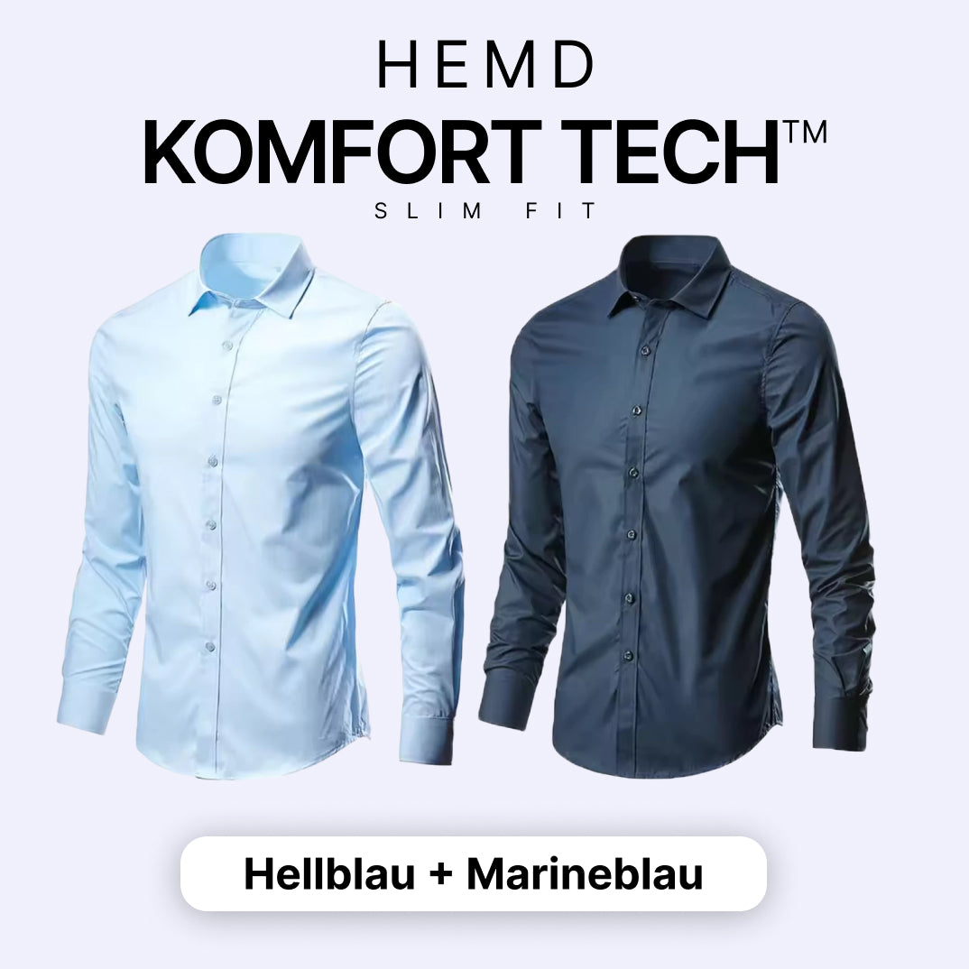Komfort Tech – Herrenhemd mit flexibler Technologie [KAUFE 1, ERHALTE 1 GRATIS]
