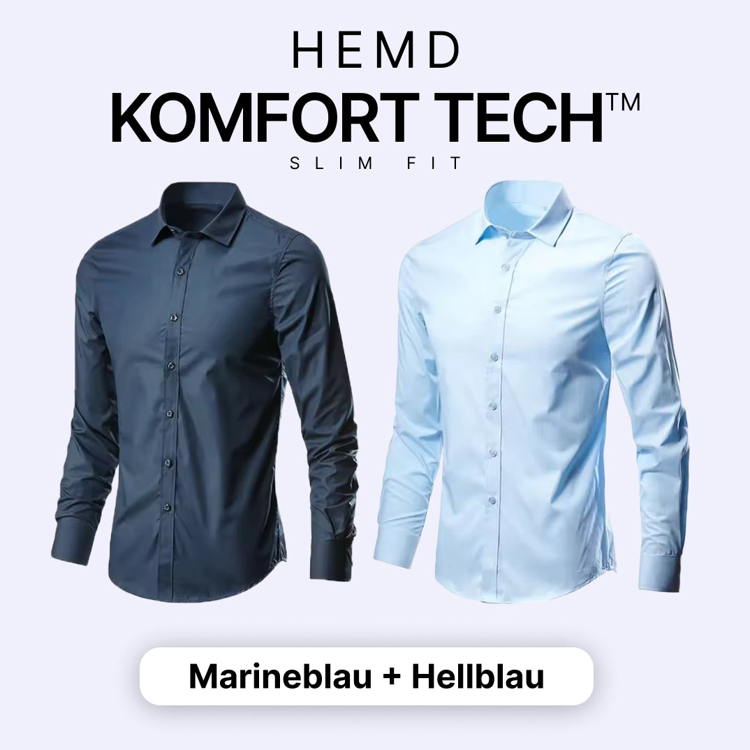 Komfort Tech – Herrenhemd mit flexibler Technologie [KAUFE 1, ERHALTE 1 GRATIS]